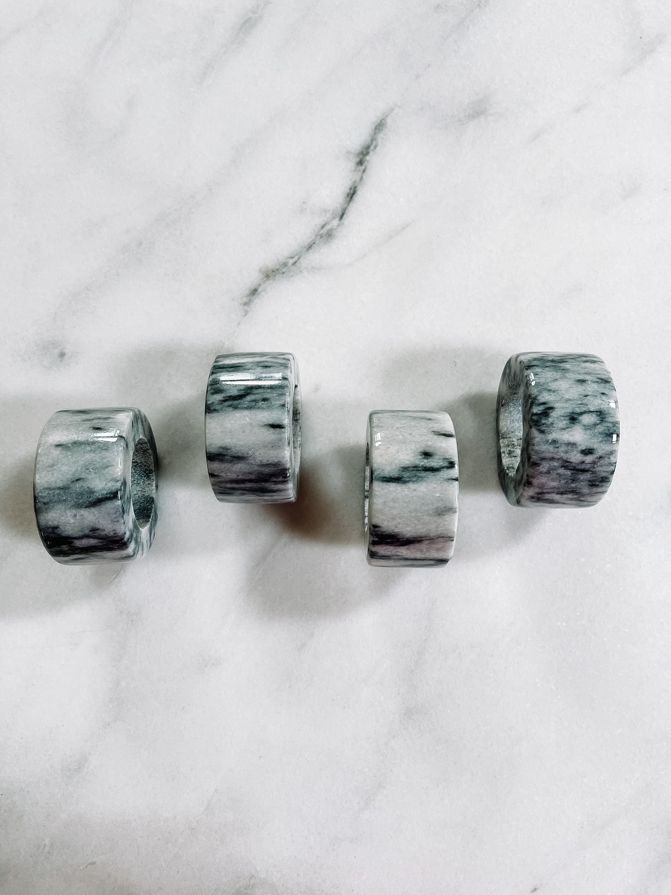 Marble Napkin Rings Marble Napkin Holder Stone Napkin Etsy