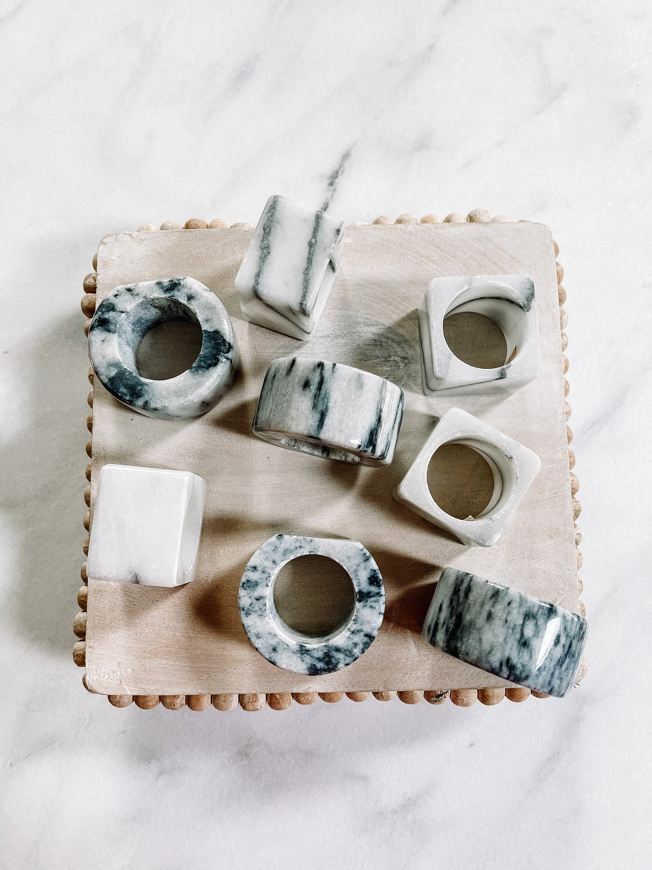 Marble Napkin Rings Marble Napkin Holder Stone Napkin Etsy