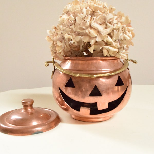 Citrouille en cuivre - Copper Jack O Lantern - Cuivre Décor d’automne - Cuivre Halloween Décor - Potiron en laiton - citrouille en cuivre vintage