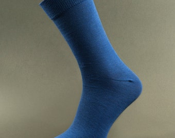 Chaussettes | Chaussettes pour garçons d'honneur | Cadeau marié | Chaussettes pour hommes | Chaussettes bleu saphir | Chaussettes bleues | Chaussettes colorées | Mariage | Cadeau de Noël