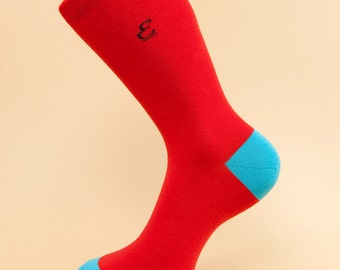 Colorful socks | mens socks | Groomsmens socks| wedding socks | cool socks | funny socks | Dress socks| Red Socks|Free shipping