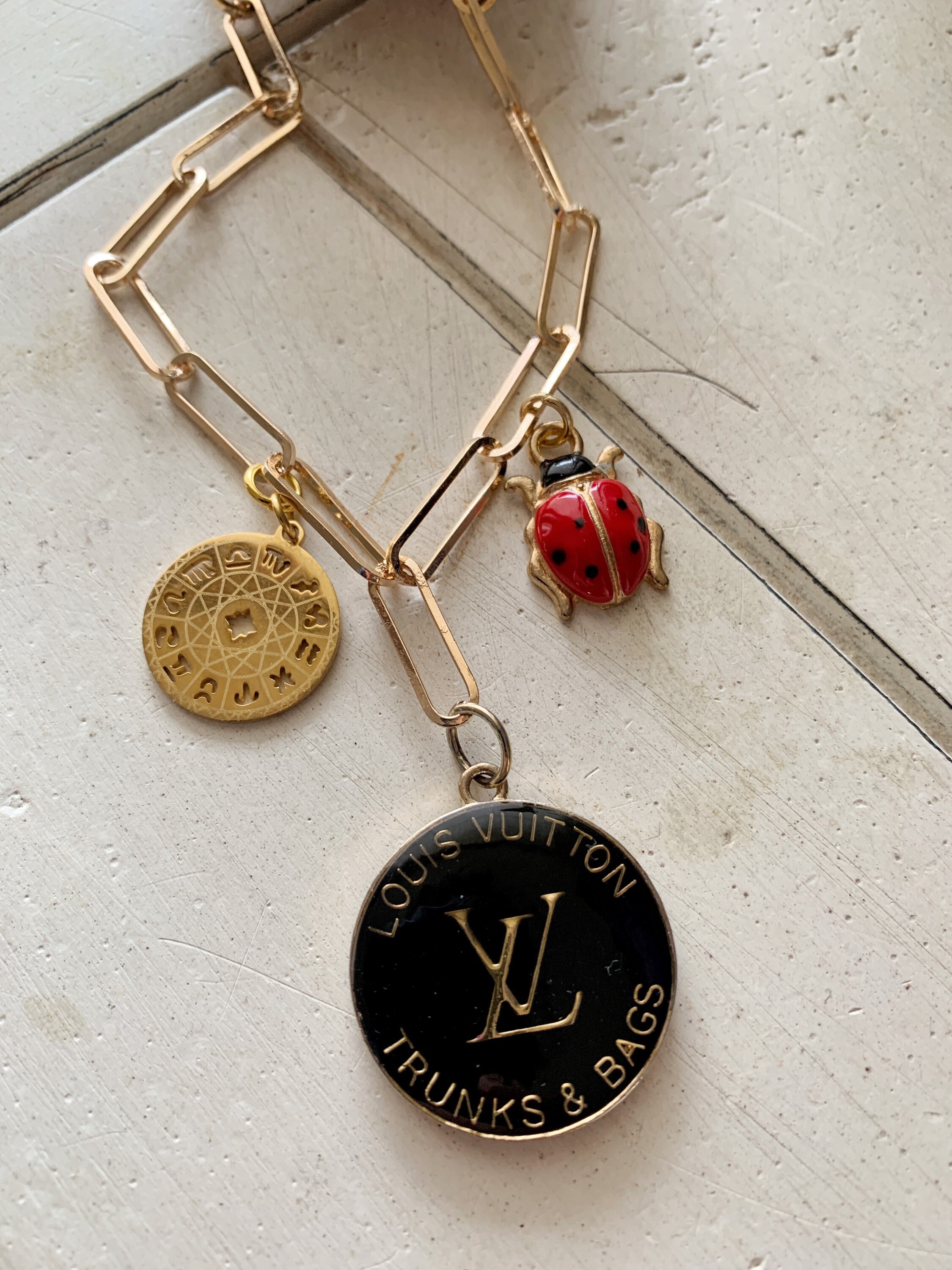 Etsy Repurposed Louis Vuitton Keychain Necklace Paul Smith