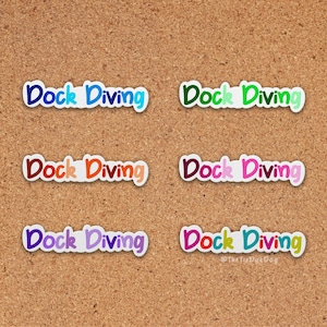 Dock diving sticker, gift for dog handler, dog sports decal, dog trial, laptop sticker, water bottle decal, dog bumper, swimming decal