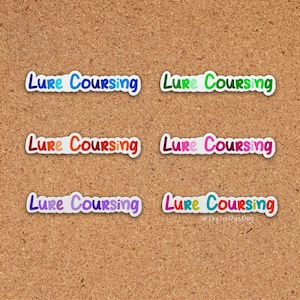 Lure coursing sticker, FastCAT decal, CAT, sighthound sports, Gift for dog trainer, tally ho, agility, dog sport decal, lure coursing decal