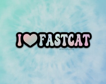 I love FASTCAT sticker, lure coursing decal, CAT, sighthound sports, Gift for dog trainer, tally ho, dog sport decal, lure coursing decal