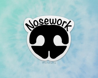 Canine nosework Sticker, Sniff sticker, dog sports, gift for dog handler, water bottle sticker, laptop decal, scent work, for nose work
