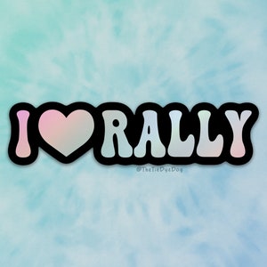 I love Rally decal, Rally obedience Sticker, gift for dog handler, heel work training, obedience handler, Rally-O sticker, Utility