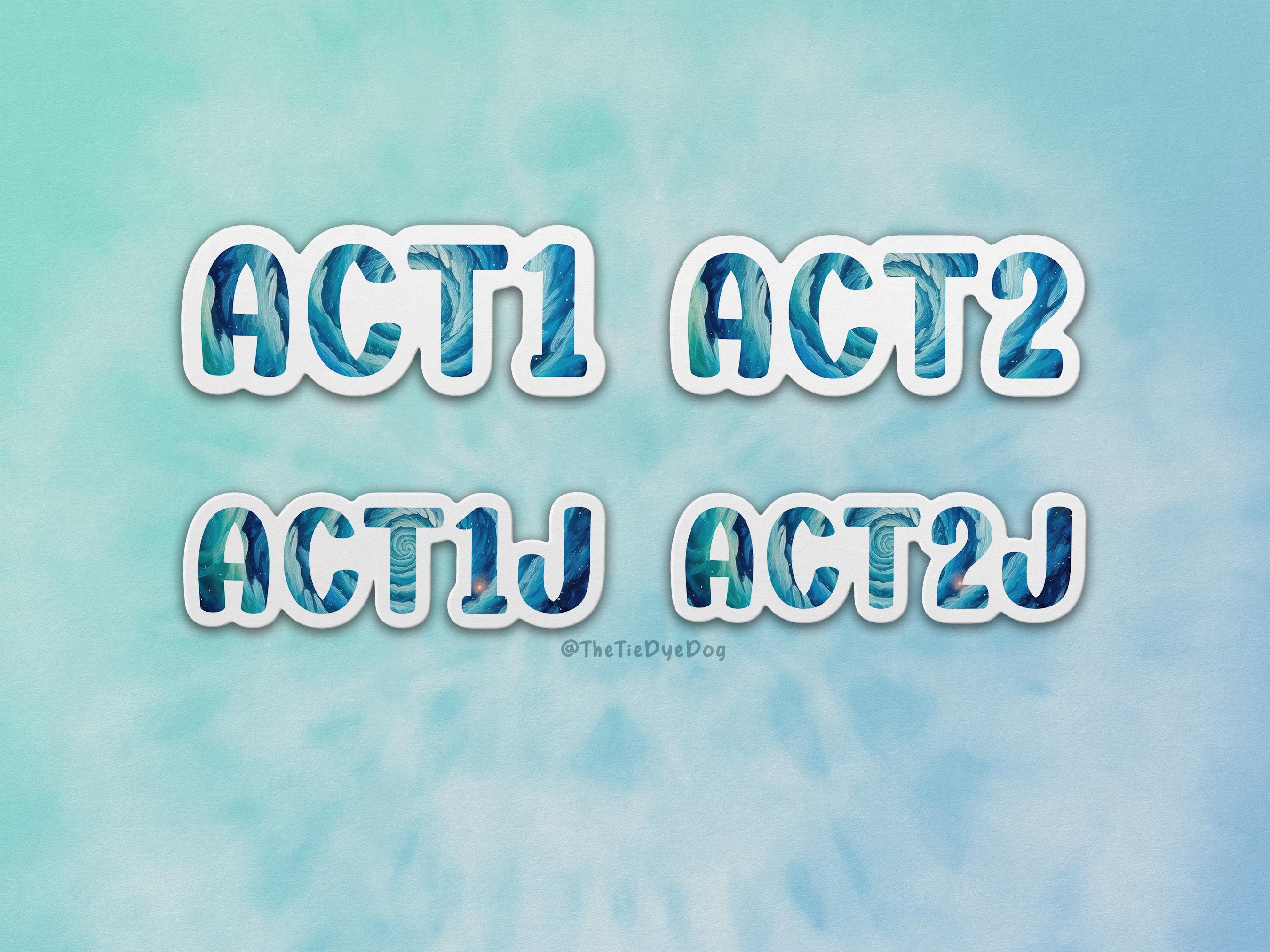 Dog Agility Sticker, Gift for Agility Handler, Act1, Act2, Act2j, Act1j ...