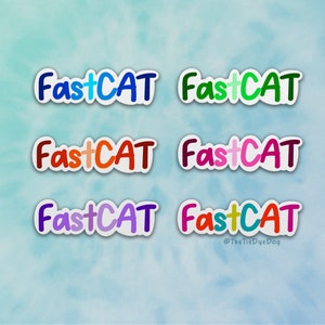 FASTCAT sticker, lure coursing decal, CAT, sighthound sports, Gift for dog trainer, tally ho, agility, dog sport decal, lure coursing decal