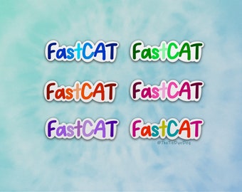 FASTCAT sticker, lure coursing decal, CAT, sighthound sports, Gift for dog trainer, tally ho, agility, dog sport decal, lure coursing decal