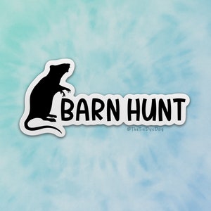 Barn hunt sticker, rat scent work, Gift for dog trainer, obedience, agility, dog sports decal, barn hunt decal, gift for barn hunt lover