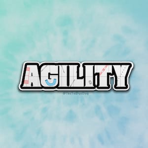 Sticker d'agilité pour chien, cadeau pour maître d'oeuvre d'agilité, juge d'agilité, décalcomanie de sports canins, faveur du procès de chien, cours de séminaire d'agilité, décalcomanie de carte d'agilité