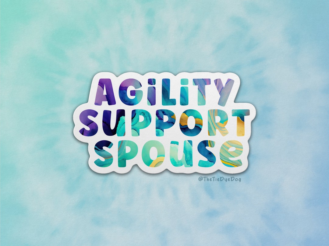 Agility Support Spouse Sticker for Dog Agility Lover, Gift for Agility ...