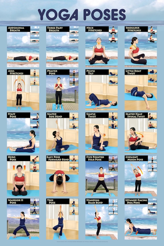 Yoga Poster 25 Larger Size Ashtanga Yoga Poses -  Canada