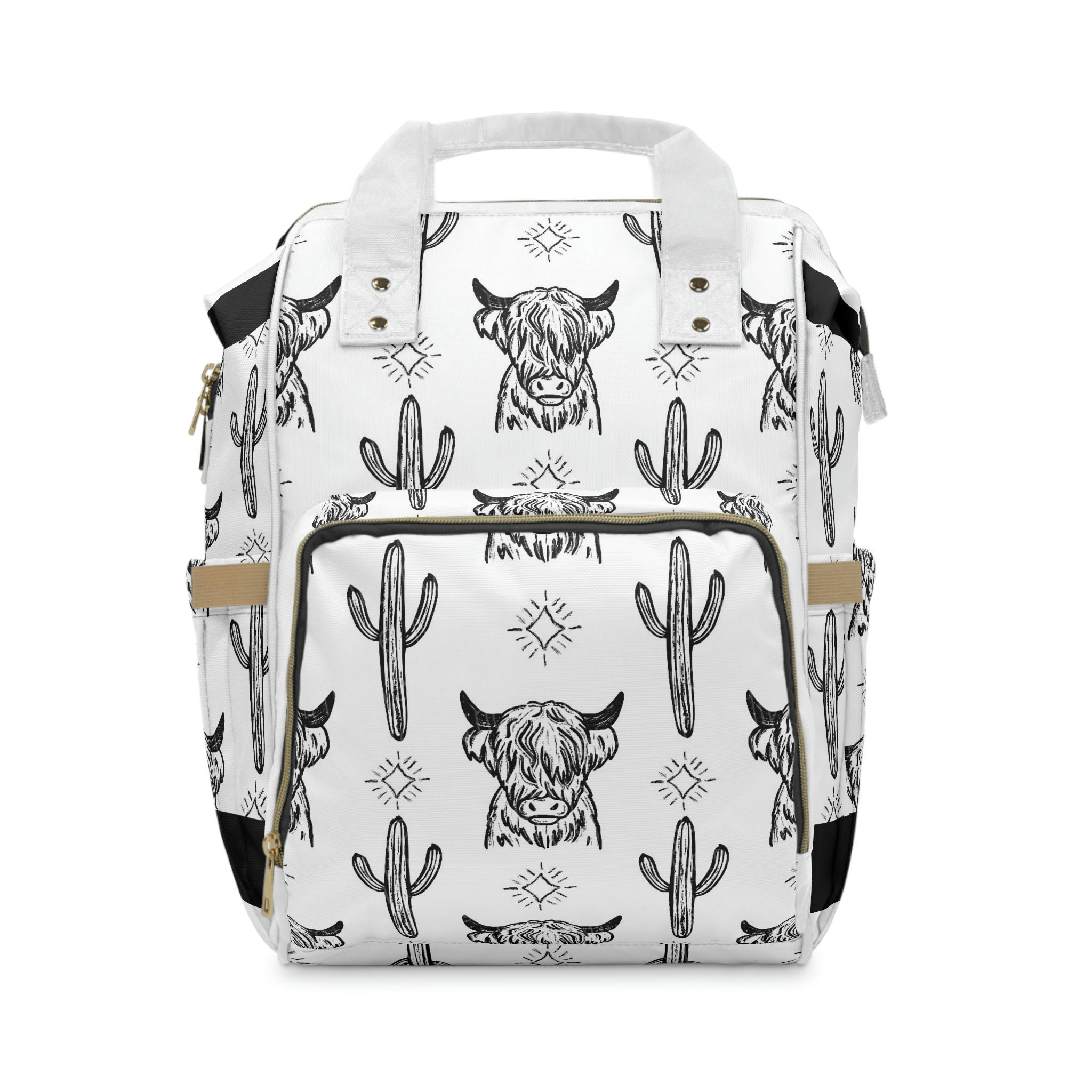 Multifunctional Diaper Backpack Highland Cow Etsy