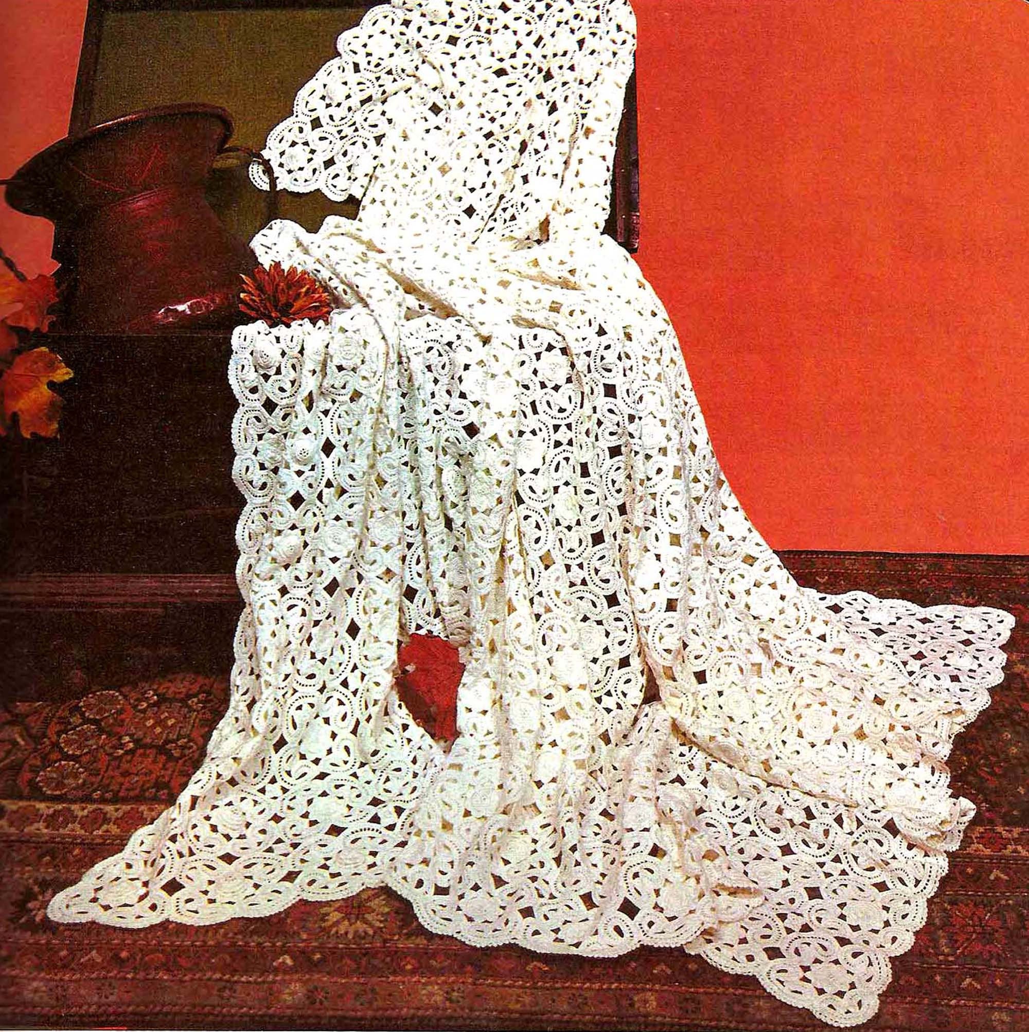 Nearly Free Crochet Pattern~Irish Lace Bedspread~No 10