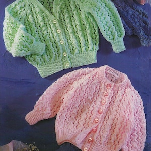 PDF Knitting Pattern 4217~Fancy Cardigan in Two Necklines~DK~12-22&quot;