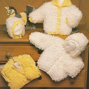 PDF Knitting Pattern 2386~Loopy Jackets, Bolero & Hat~DK~16-24&quot;