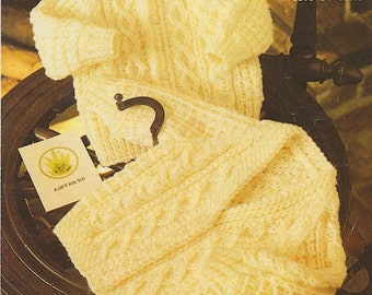 PDF Knitting Pattern~Baby/Toddler Cabled Cardigans~Aran~18-24"