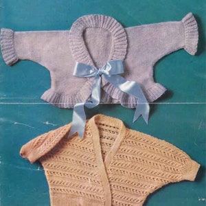 Nearly Free PDF Knitting Pattern 3934~Two Baby Jackets~3ply~0-6mth
