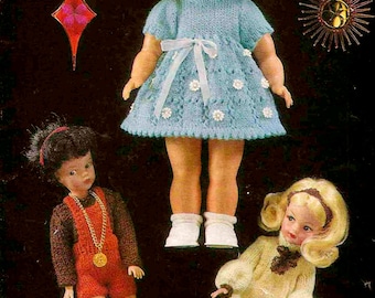 Nearly Free PDF Knitting Pattern~Doll's Clothes~4ply~11.5 and 14 inch dolls