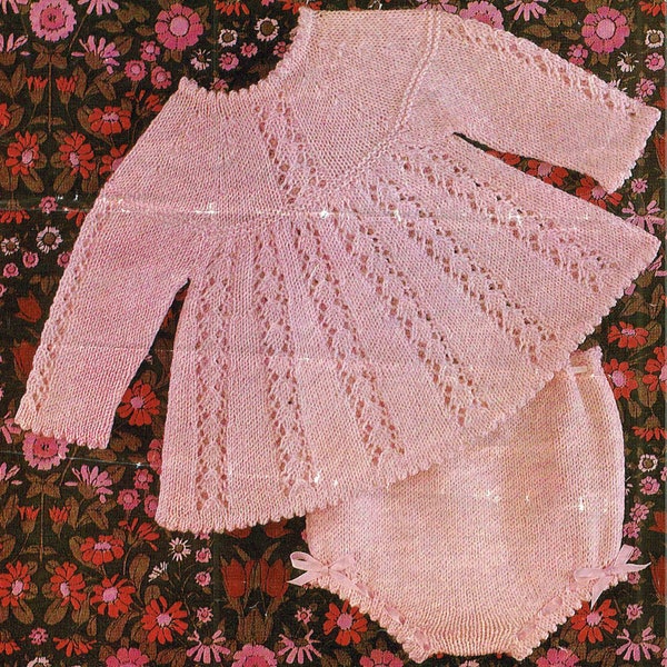 Nearly Free PDF Knitting Pattern~Angel Top & Pants~QK~17-20"