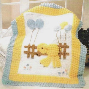 PDF Crochet Pattern 4785~Baby Lamb Blanket~Aran