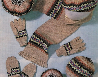 PDF Strickanleitung 255~Schal, Handschuhe, Stulpen & Mützen~4fach~2-6 Jahre