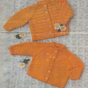 PDF Knitting Pattern~Two Simple Cardigans~DK~20-22"