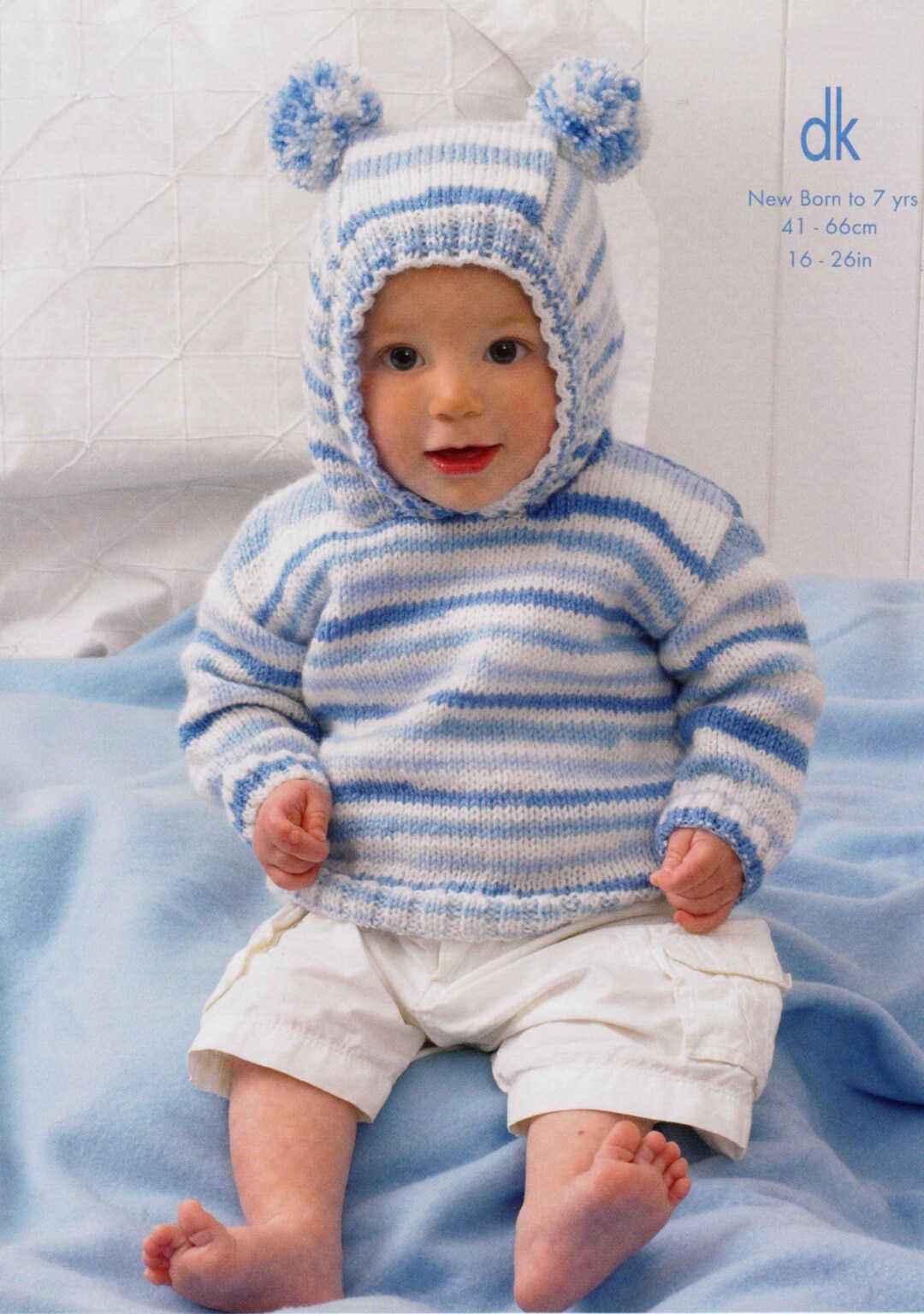 PDF Knitting Pattern 3608~sweater With/without Hood~dk~16-26