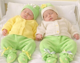 BUTTERCUPS & DAISIES Knitting Pattern~0-3mths 19-22" Reborn
