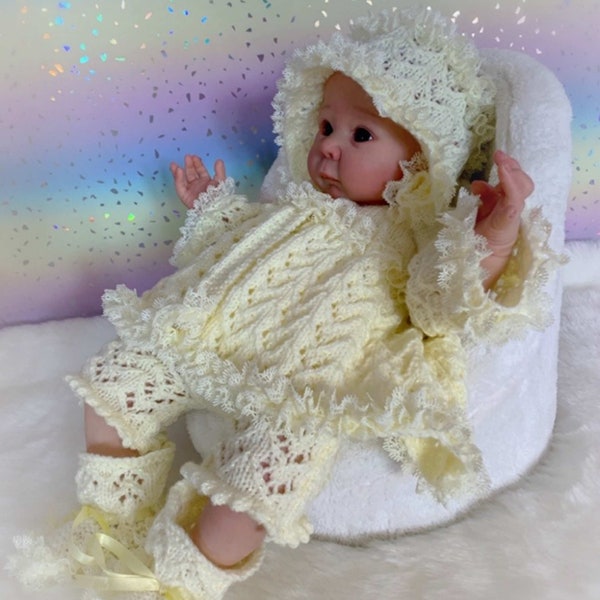 Blossom Baby or Reborn Knitting Pattern~DK~19-22" or 0-3mths~PDF