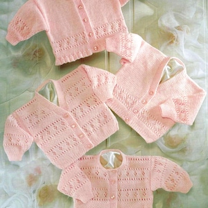 PDF Knitting Pattern 3941~Cardigans~4ply~12-22"