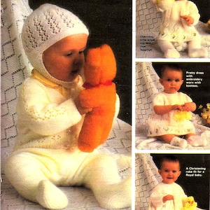 ほぼ無料のPDF編み物パターン〜男の子用または女の子用の一式セット〜4本撚りと3本撚り〜フリーサイズ