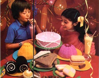 PDF Knitting Pattern~Knit a Tea Party!~DK~Birthday Cake