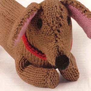 Nearly Free PDF Knitting Pattern~Dachshund Dog Toy~DK