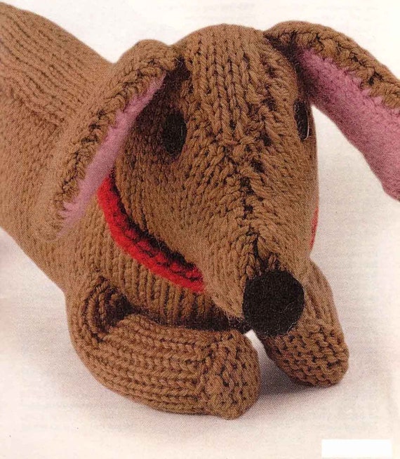 Nearly Free PDF Knitting Pattern~dachshund Dog Toy~dk