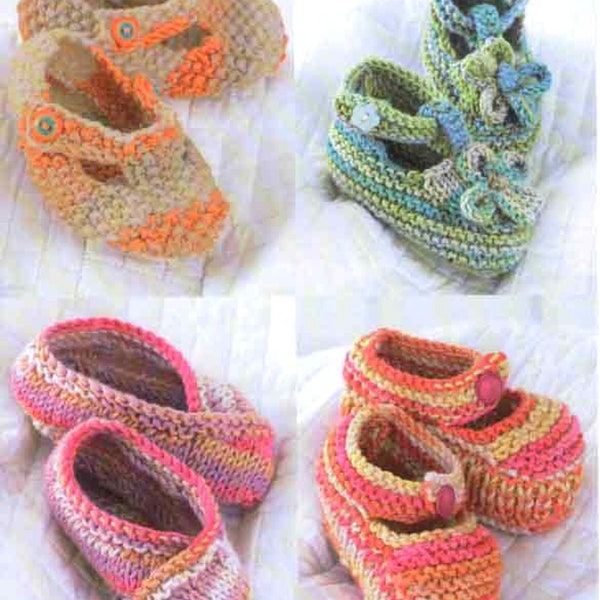 PDF Knitting Pattern~Baby Shoes~DK~Birth to 2 Years