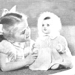 Nearly Free PDF Knitting Pattern B432~Doll&#39;s Clothes~3ply~16&quot; Dolls or Prem Babies