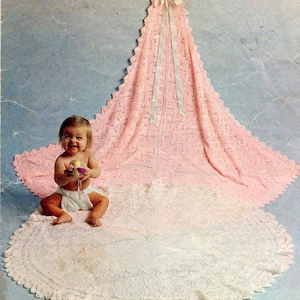 Nearly Free PDF Knitting Pattern 9041~Two Traditional Baby Shawls~3ply