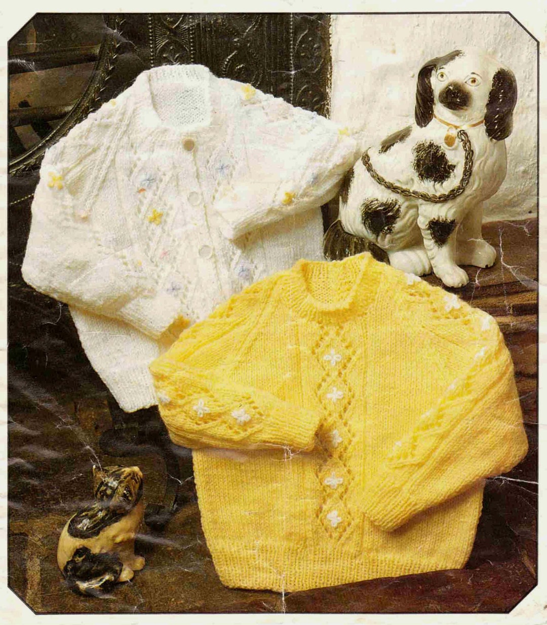 PDF Knitting Pattern 485lace Panel Sweater and Cardigandk or 4ply1824