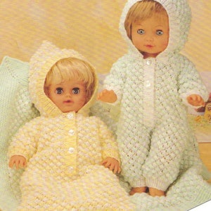 PDF Stickmönster 1039 ~ Kläder och filt för dockor eller prematurbebisar ~ DK ~ 12-20 i dockor