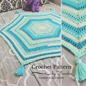 Crochet Blanket PATTERN Faerietales Throw Blanket Pattern