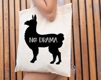 No Drama Llama Large Tote Bag