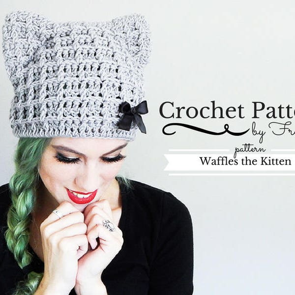 Crochet Cat Hat Pattern Cat Beanie Crochet Pattern