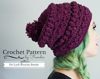 Boho Sampler Slouchy Hat Pattern Crochet Slouchy Hat Pattern