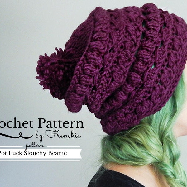 Boho Sampler Slouchy Hat Pattern Crochet Slouchy Hat Pattern