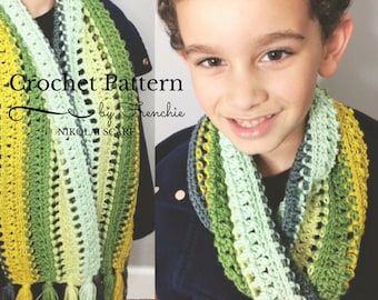 Crochet PATTERN Nikolai Scarf - Textured Crochet Scarf Pattern