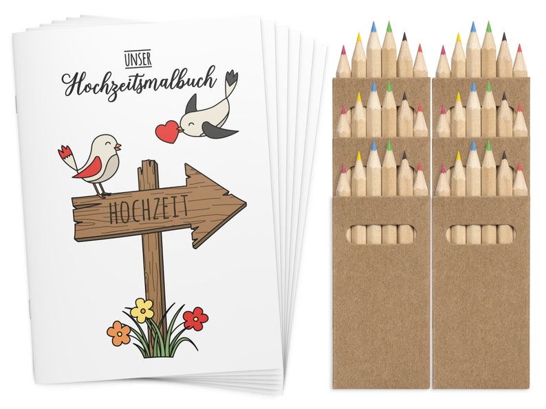 24x Mini-Malbücher & Buntstifte Set Für Kinder - Partytütenfüller, Geburtstagsgeschenk Ab 3 Jahren