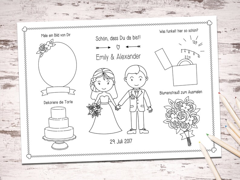 Download Guest Gift Wedding Guestbook Painting Book Pdf Sweet Wedding Guest Gift Coloring Book For Children S Guest Gift Wedding Guestbook Party Supplies Paper Party Supplies